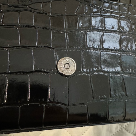 Saint Laurent Black Croc Small Kate Bag - Picture 5 of 11